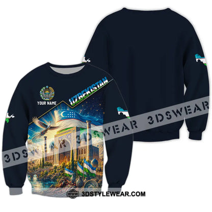 Unisex Shirt - Custom Uzbekistan Shirt - Long Sleeve / S - T-shirt