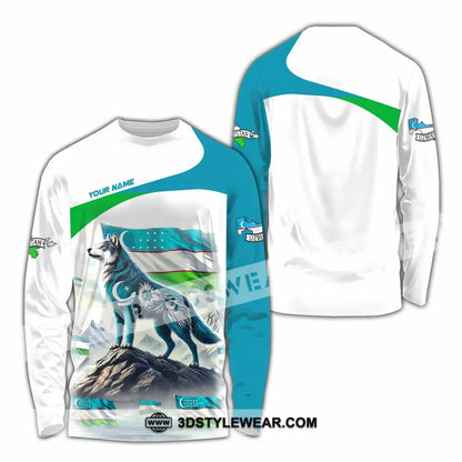 Unisex Shirt - Custom Uzbekistan Shirt - Long Sleeve Shirt / S - T-shirt