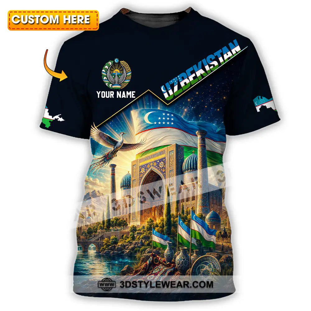 Unisex Shirt - Custom Uzbekistan Shirt - T-shirt