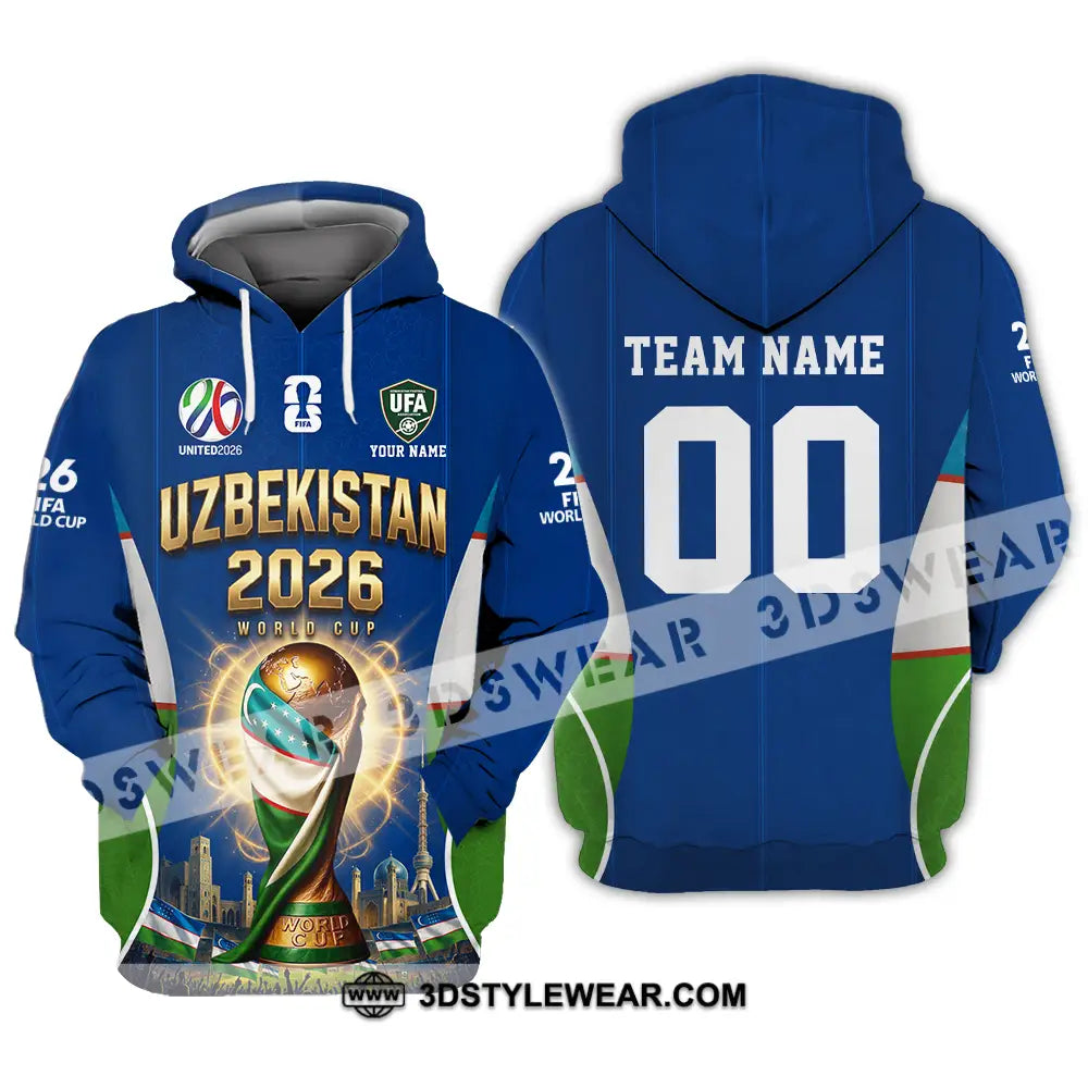 Unisex Shirt - Custom Uzbekistan World Cup 2026 Shirt - Hoodie / S - T-shirt