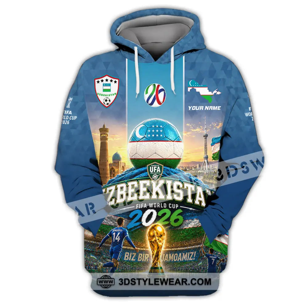 Unisex Shirt - Custom Uzbekistan World Cup 2026 Shirt - Hoodie / S - T-shirt