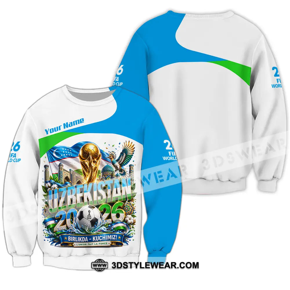 Unisex Shirt - Custom Uzbekistan World Cup 2026 Shirt - Long Sleeve / S - T-shirt