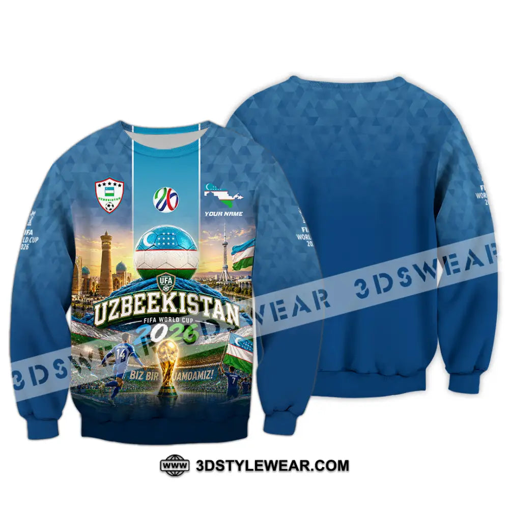 Unisex Shirt - Custom Uzbekistan World Cup 2026 Shirt - Long Sleeve / S - T-shirt