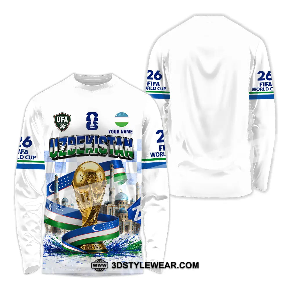 Unisex Shirt - Custom Uzbekistan World Cup 2026 Shirt - Long Sleeve Shirt / S - T-shirt