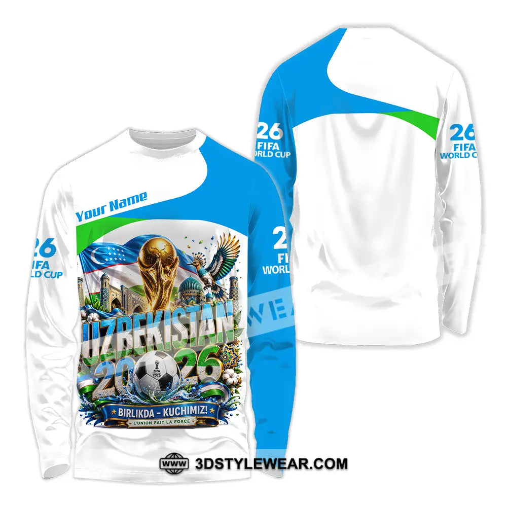 Unisex Shirt - Custom Uzbekistan World Cup 2026 Shirt - Long Sleeve Shirt / S - T-shirt