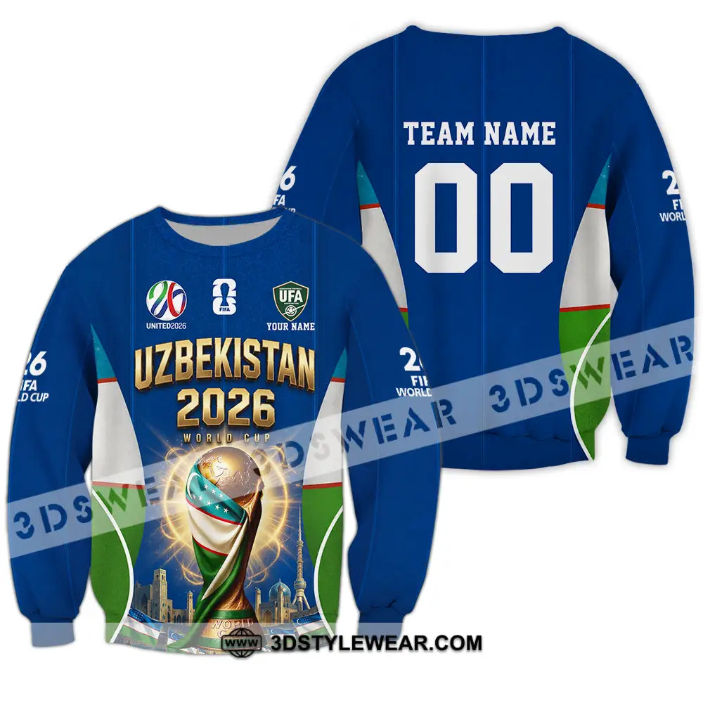 Unisex Shirt - Custom Uzbekistan World Cup 2026 Shirt - Long Sleeve / S - T-shirt