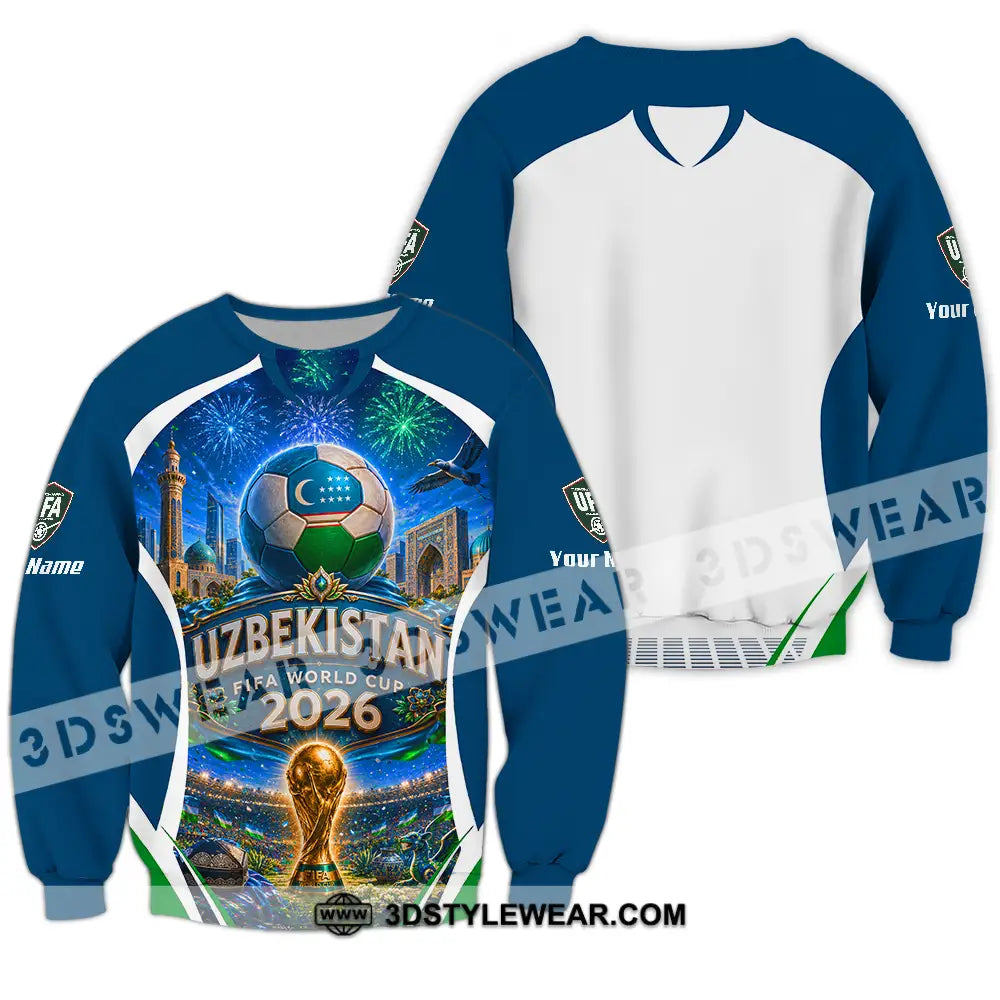 Unisex Shirt - Custom Uzbekistan World Cup 2026 Shirt - Long Sleeve / S - T-shirt