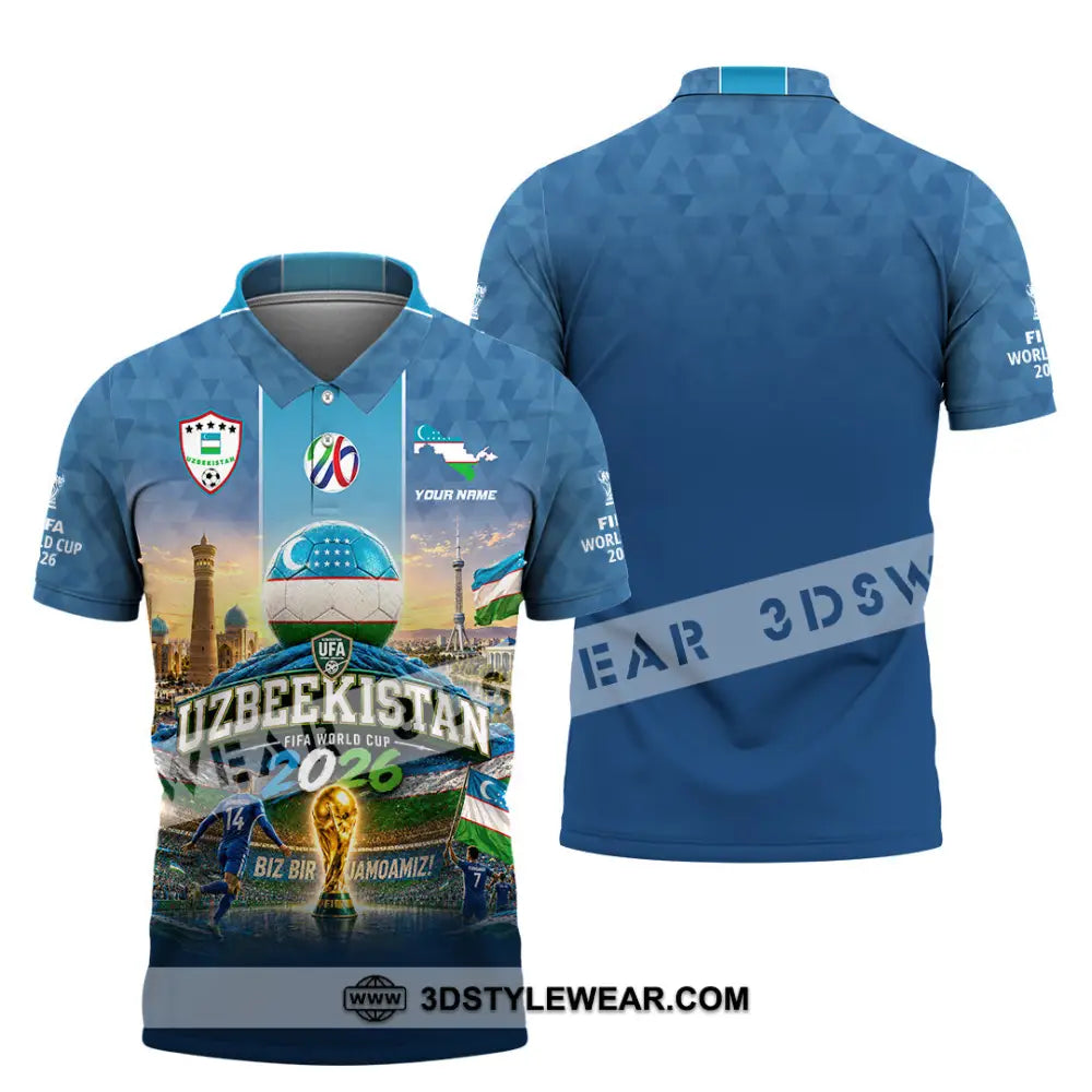 Unisex Shirt - Custom Uzbekistan World Cup 2026 Shirt - Polo Shirt / S - T-shirt