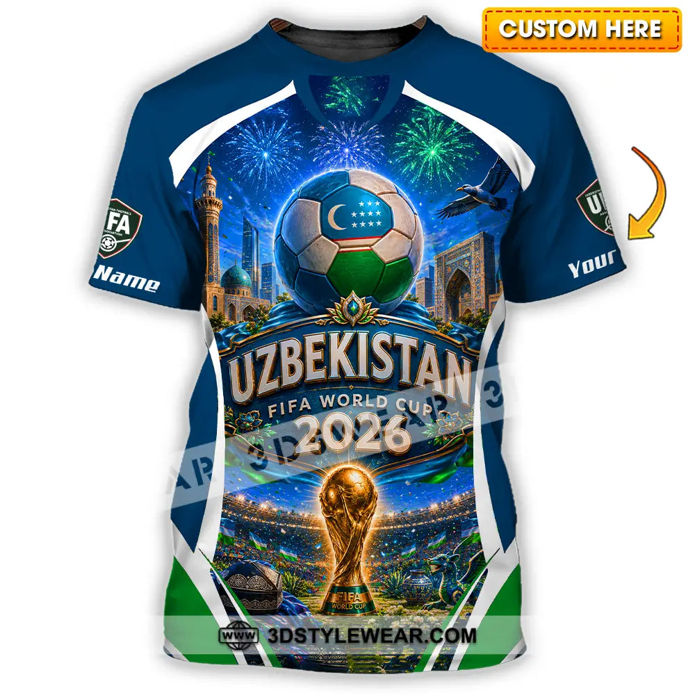 Unisex Shirt - Custom Uzbekistan World Cup 2026 Shirt - T-shirt