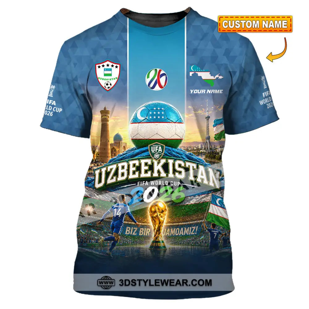 Unisex Shirt - Custom Uzbekistan World Cup 2026 Shirt - T-shirt
