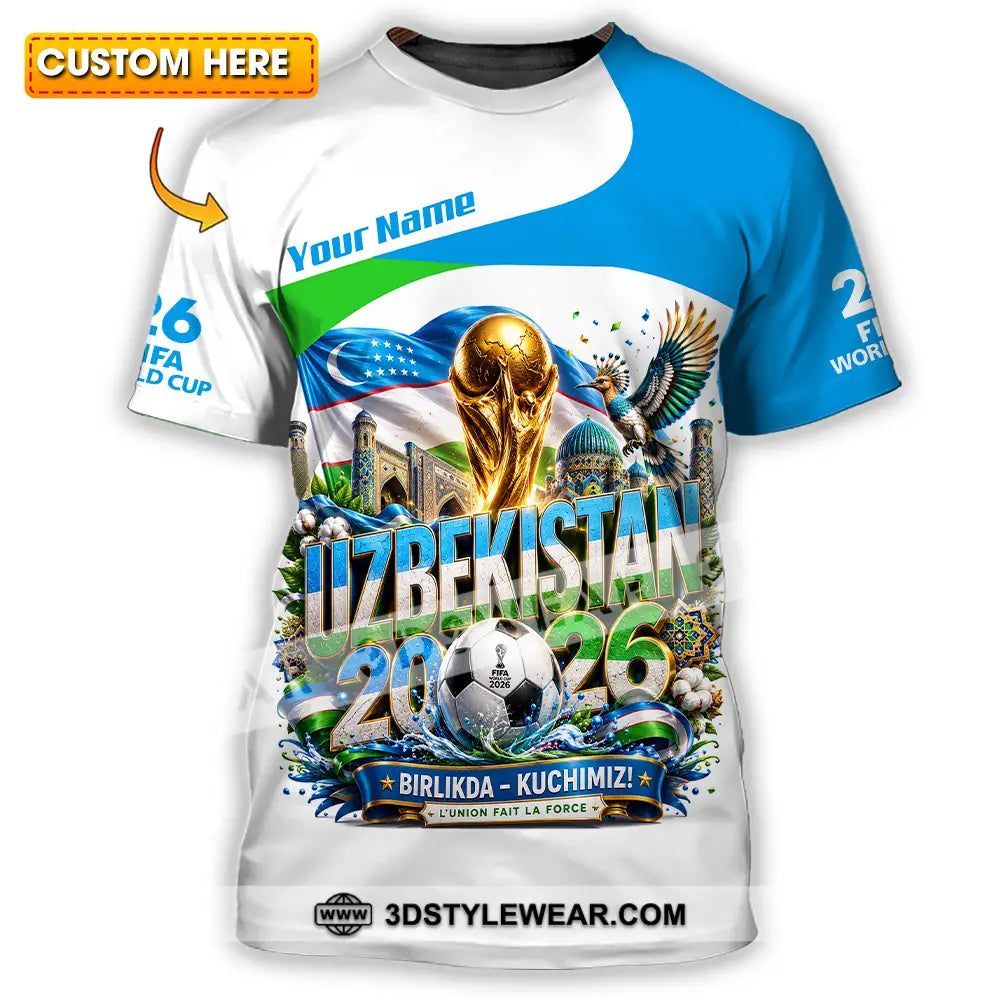 Unisex Shirt - Custom Uzbekistan World Cup 2026 Shirt - T-shirt