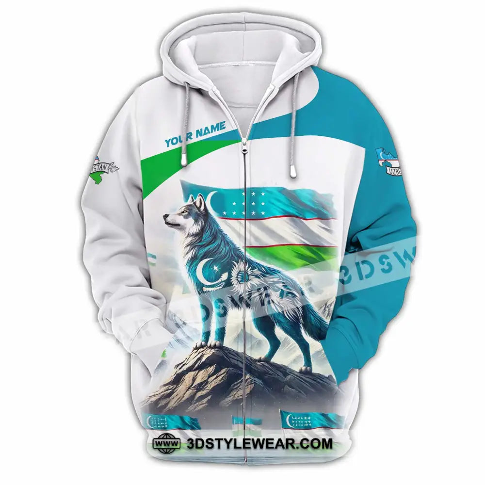 Unisex Shirt - Custom Uzbekistan Shirt - Zipper Hoodie / S - T-shirt