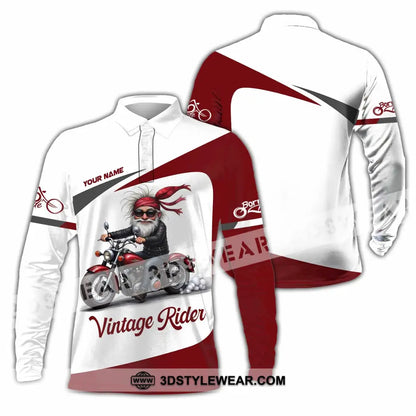 Unisex Shirt - Custom Vintage Rider Shirt - Long Sleeve Polo / S - T-shirt
