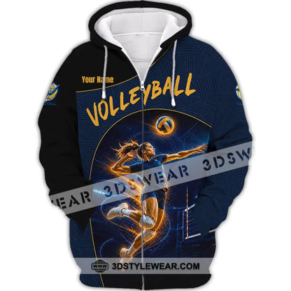 Unisex Shirt - Custom Volleyball Shirt - Zipper Hoodie / S - T-shirt