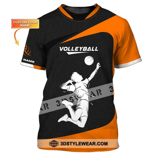Unisex Shirt, Custom Volleyball Shirt, Volleyball Zipper Hoodie, T-Shirt for Volleyball Team, Gift for Volleyball Players style option 1