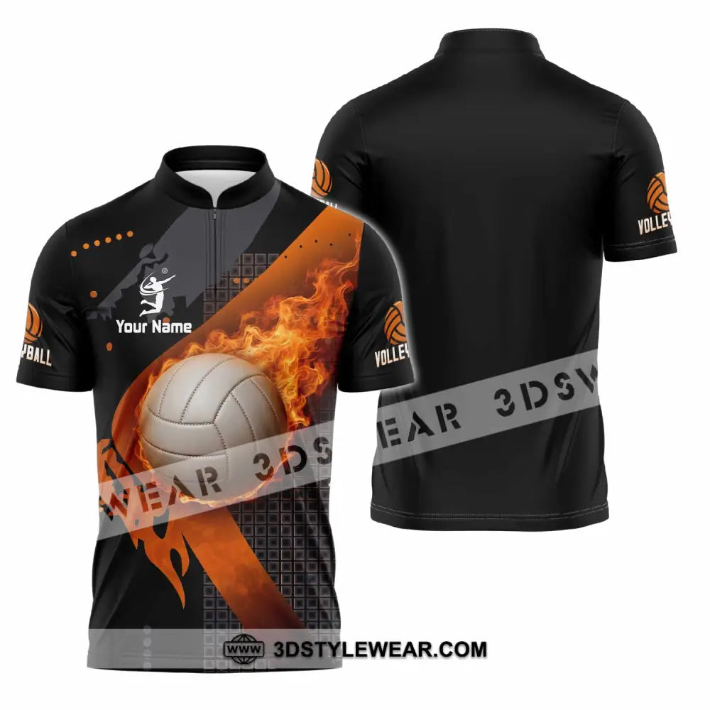 Unisex Shirt - Custom Volleyball Shirt - Zipper Polo Shirt / S - T-shirt