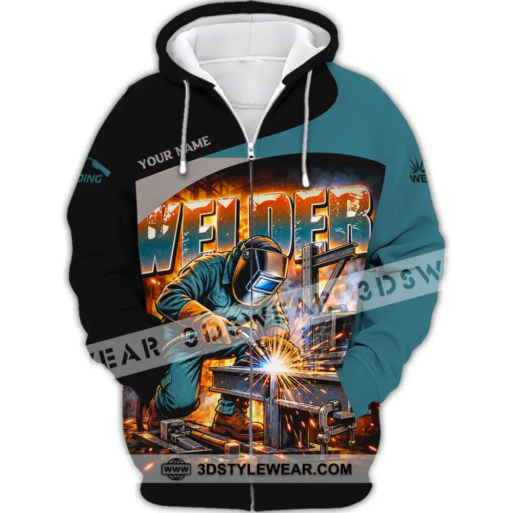 Unisex Shirt - Custom Welder Shirt - Zipper Hoodie / S - T-shirt
