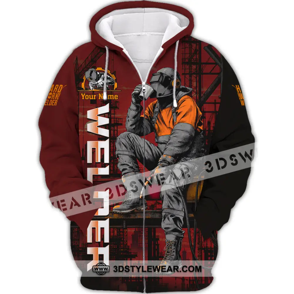 Unisex Shirt - Custom Welder Shirt - Zipper Hoodie / S - T-shirt