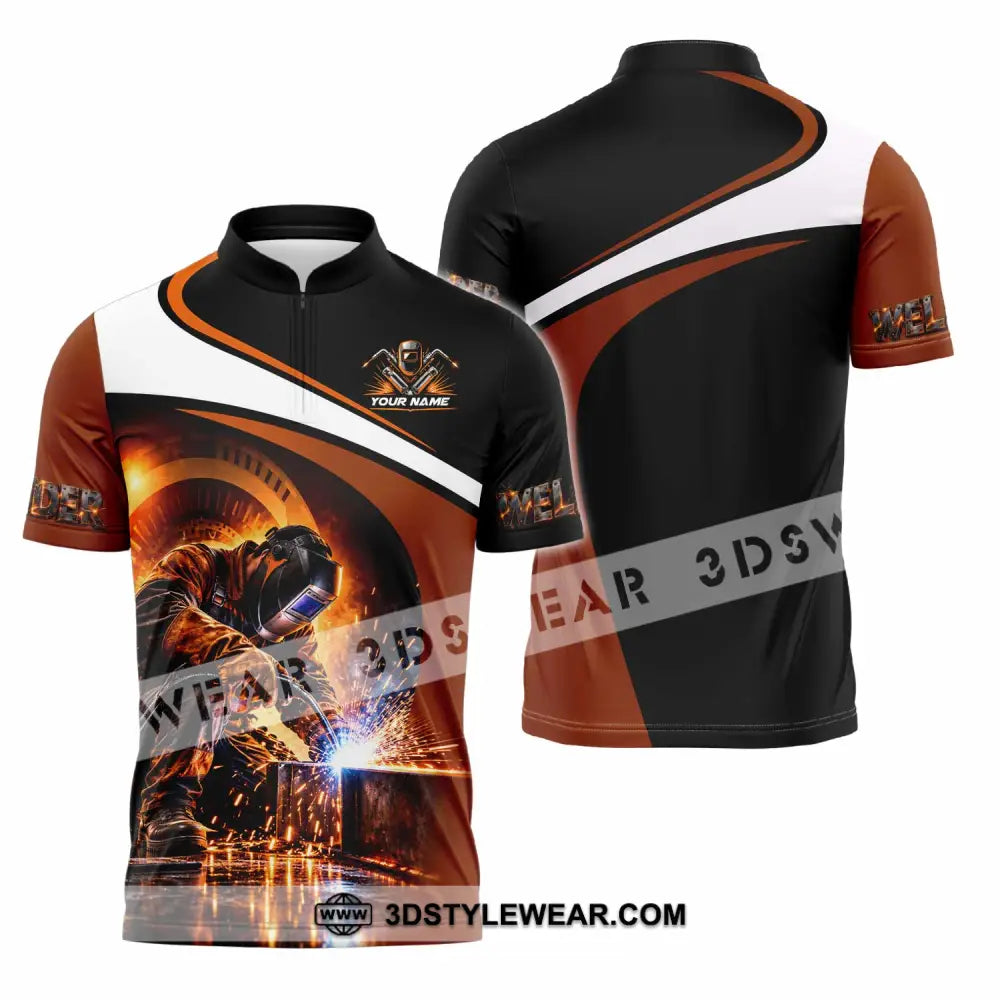 Unisex Shirt - Custom Welder Shirt - Zipper Polo Shirt / S - T-shirt