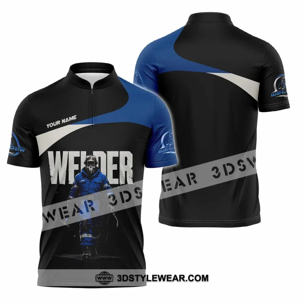 Unisex Shirt - Custom Welder Shirt - Zipper Polo Shirt / S - T-shirt