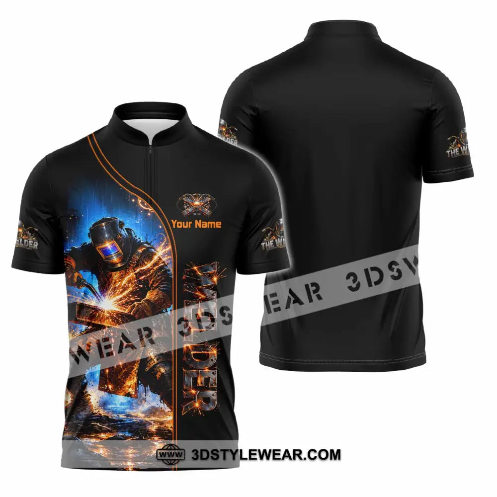 Unisex Shirt - Custom Welder Shirt - Zipper Polo Shirt / S - T-shirt