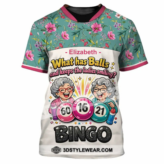 Unisex Shirt - Custom What Has Balls And Keeps The Ladies Smiling Bingo Shirt style option 3