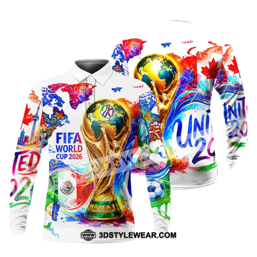 Unisex Shirt - Custom World Cup 2026 3D Shirt - Long Sleeve Polo / S - T-shirt