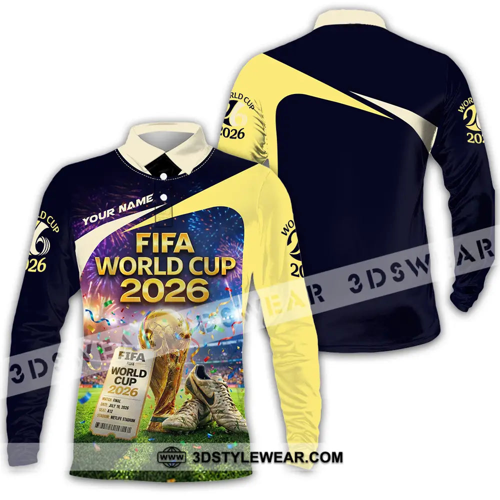 Unisex Shirt - Custom World Cup 2026 3D Shirt Long Sleeve Polo / S T-shirt