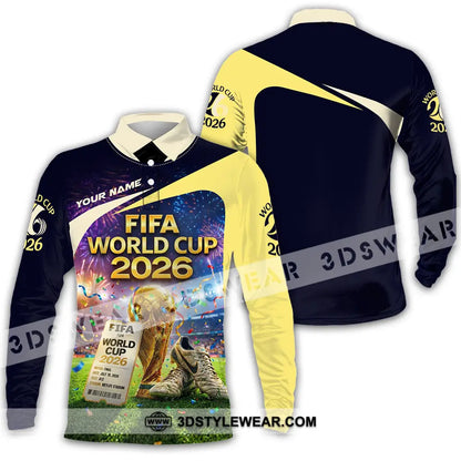 Unisex Shirt - Custom World Cup 2026 3D Shirt Long Sleeve Polo / S T-shirt