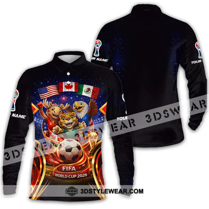 Unisex Shirt - Custom World Cup 2026 3D Shirt Long Sleeve Polo / S T-shirt