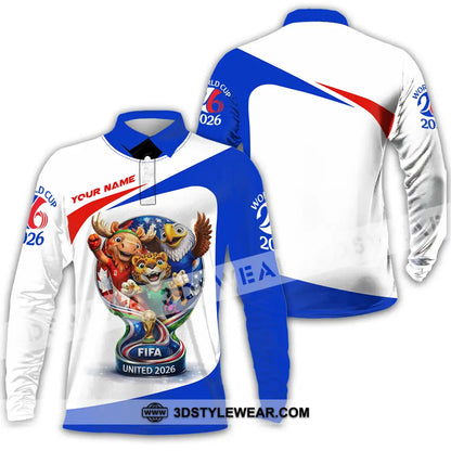 Unisex Shirt - Custom World Cup 2026 3D Shirt Long Sleeve Polo / S T-shirt