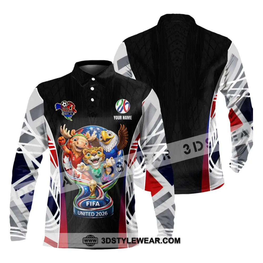 Unisex Shirt - Custom World Cup 2026 3D Shirt Long Sleeve Polo / S T-shirt