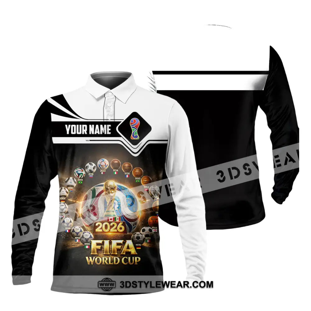 Unisex Shirt - Custom World Cup 2026 3D Shirt - Long Sleeve Polo / S - T-shirt