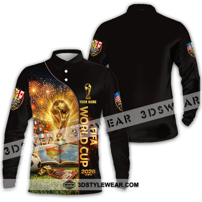 Unisex Shirt - Custom World Cup 2026 3D Shirt Long Sleeve Polo / S T-shirt