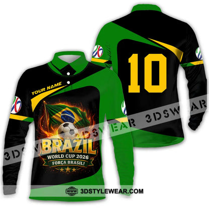 Unisex Shirt - Custom World Cup 2026 3D Shirt Long Sleeve Polo / S T-shirt