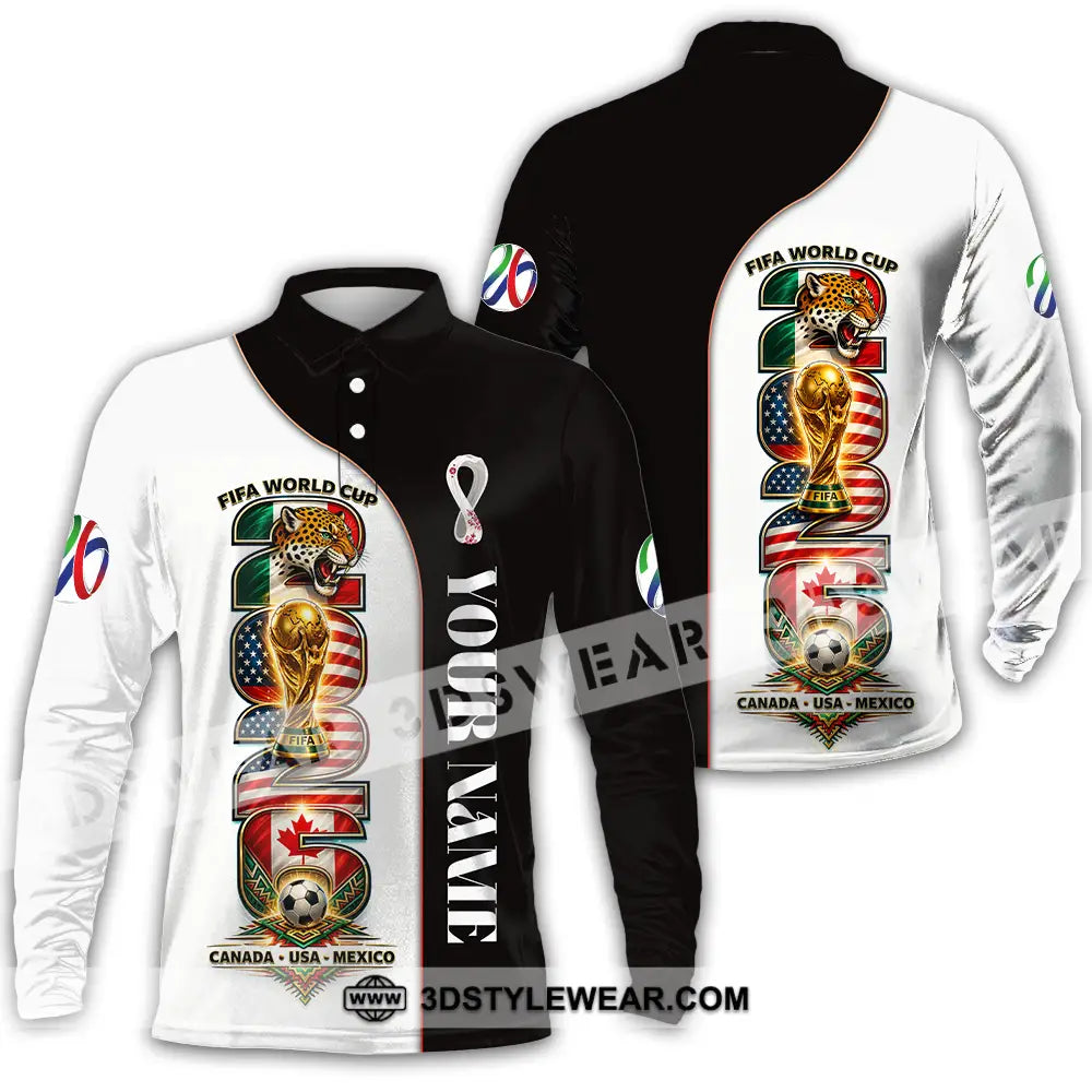 Unisex Shirt - Custom World Cup 2026 3D Shirt Long Sleeve Polo / S T-shirt