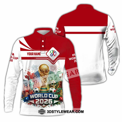 Unisex Shirt - Custom World Cup 2026 3D Shirt Long Sleeve Polo / S T-shirt