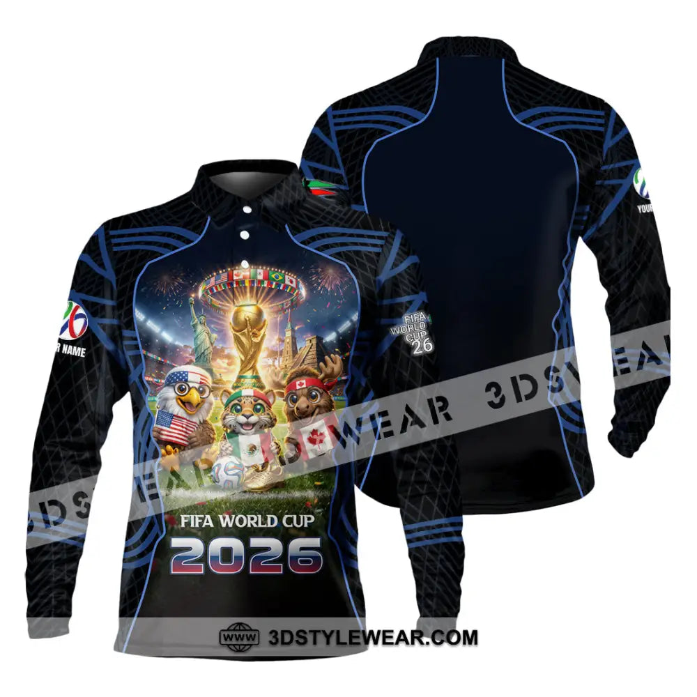 Unisex Shirt - Custom World Cup 2026 3D Shirt Long Sleeve Polo / S T-shirt