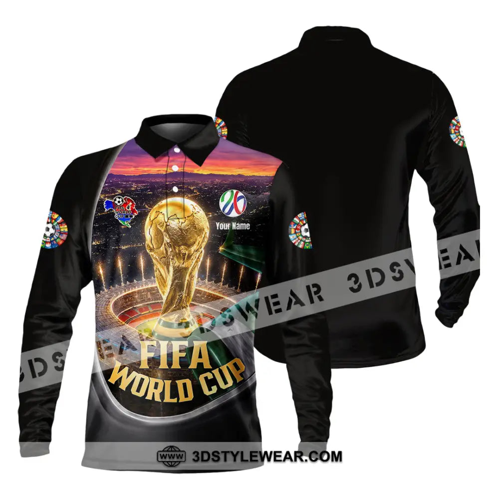 Unisex Shirt - Custom World Cup 2026 3D Shirt - Long Sleeve Polo / S - T-shirt
