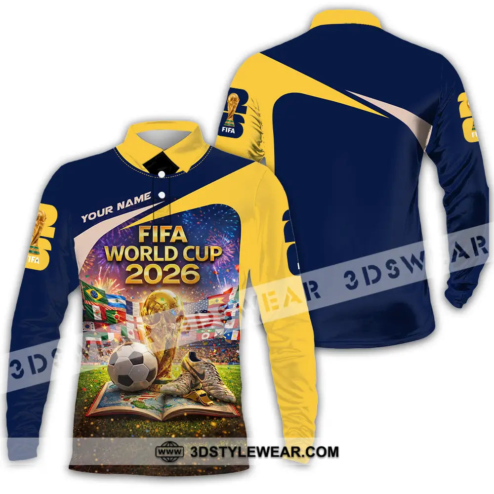 Unisex Shirt - Custom World Cup 2026 3D Shirt Long Sleeve Polo / S T-shirt