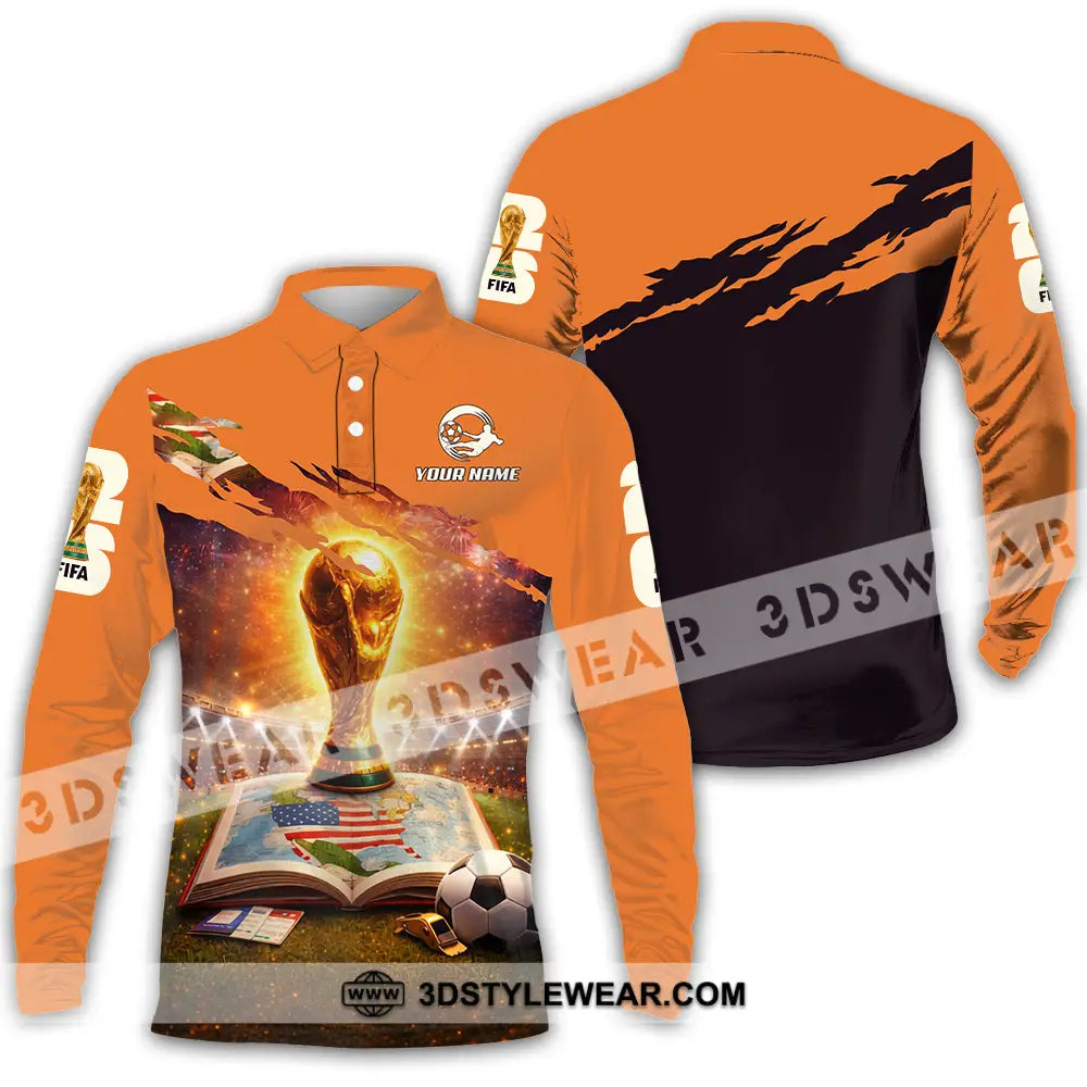 Unisex Shirt - Custom World Cup 2026 3D Shirt Long Sleeve Polo / S T-shirt