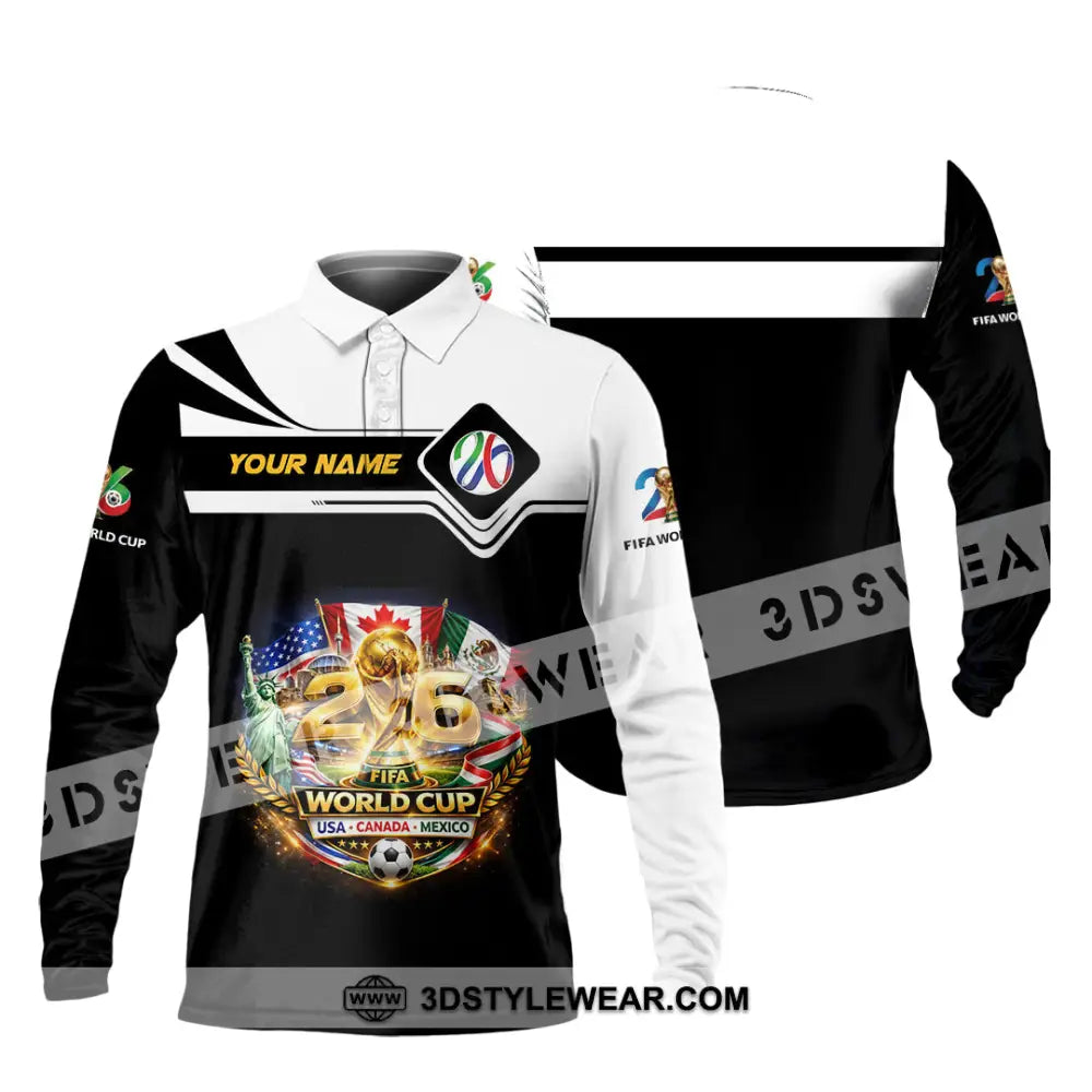Unisex Shirt - Custom World Cup 2026 3D Shirt - Long Sleeve Polo / S - T-shirt