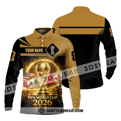 Unisex Shirt - Custom World Cup 2026 3D Shirt - Long Sleeve Polo / S - T-shirt