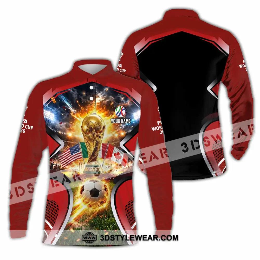 Unisex Shirt - Custom World Cup 2026 3D Shirt - Long Sleeve Polo / S - T-shirt