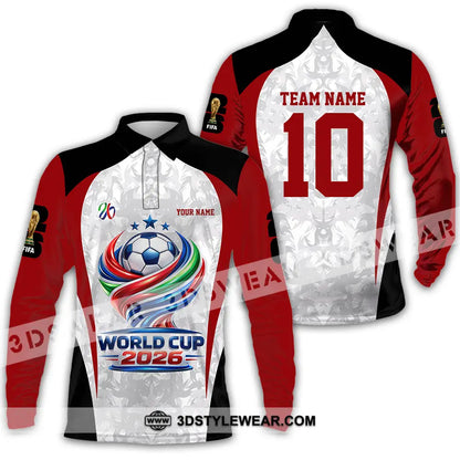 Unisex Shirt - Custom World Cup 2026 3D Shirt Long Sleeve Polo / S T-shirt