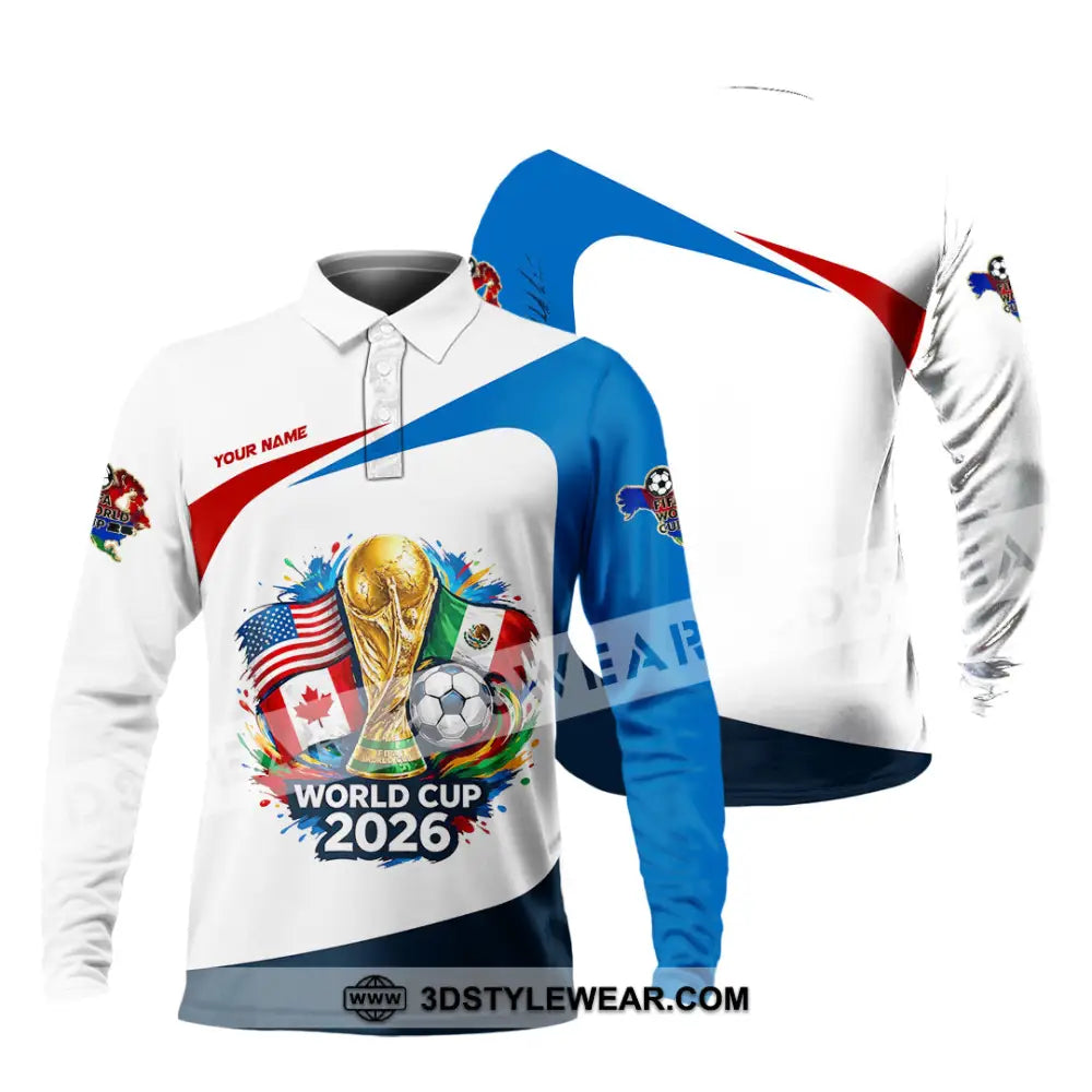 Unisex Shirt - Custom World Cup 2026 3D Shirt - Long Sleeve Polo / S - T-shirt