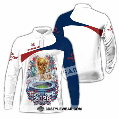 Unisex Shirt - Custom World Cup 2026 3D Shirt - Long Sleeve Polo / S - T-shirt