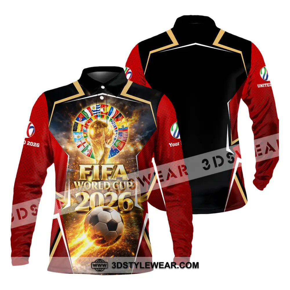 Unisex Shirt - Custom World Cup 2026 3D Shirt - Long Sleeve Polo / S - T-shirt