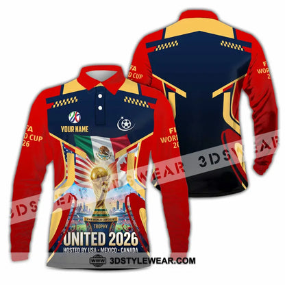 Unisex Shirt - Custom World Cup 2026 3D Shirt - Long Sleeve Polo / S - T-shirt