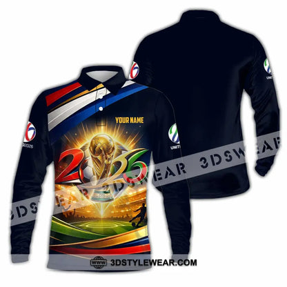 Unisex Shirt - Custom World Cup 2026 3D Shirt - Long Sleeve Polo / S - T-shirt